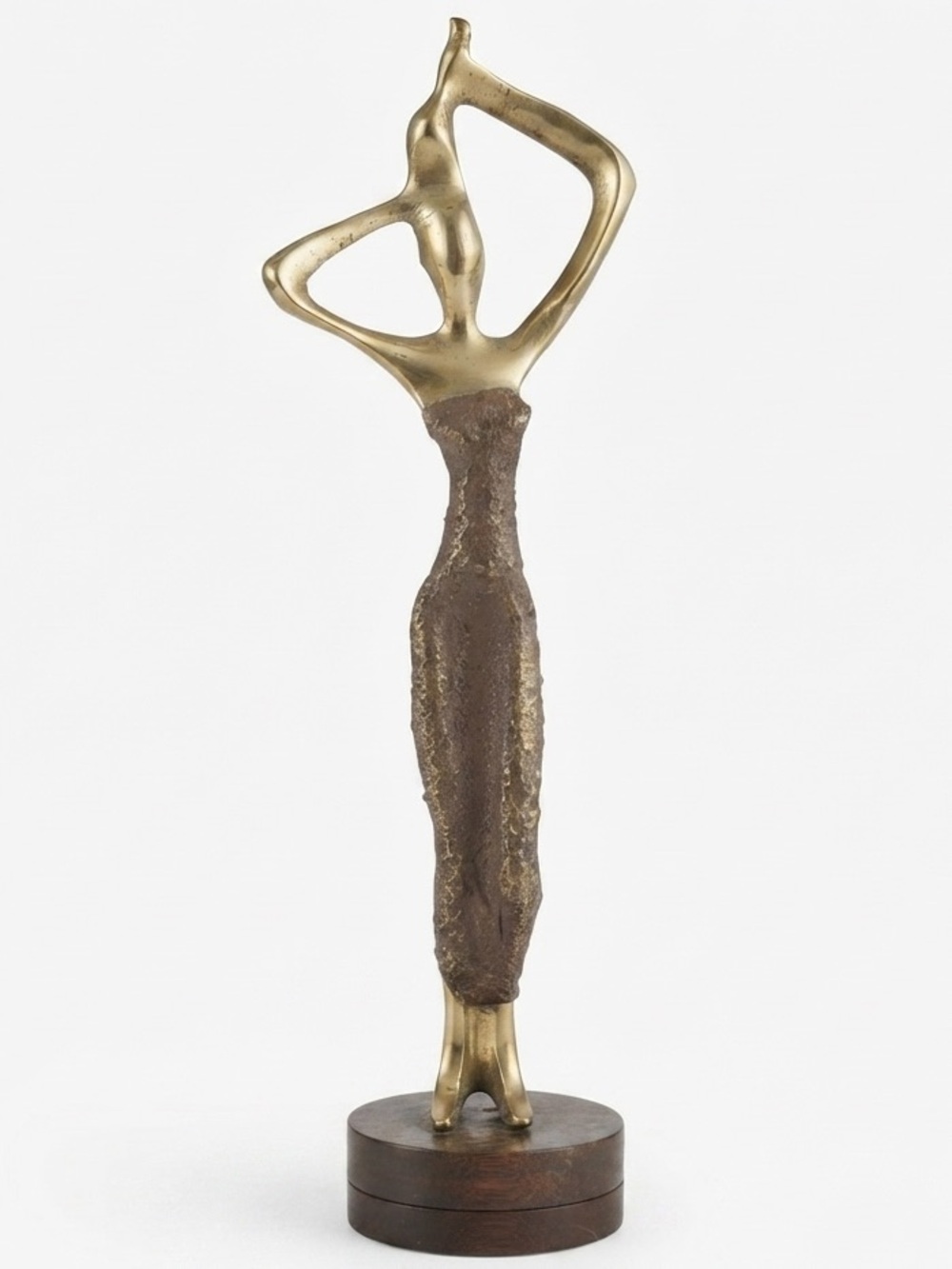 Mid Century Brutalist Brass Sculpture